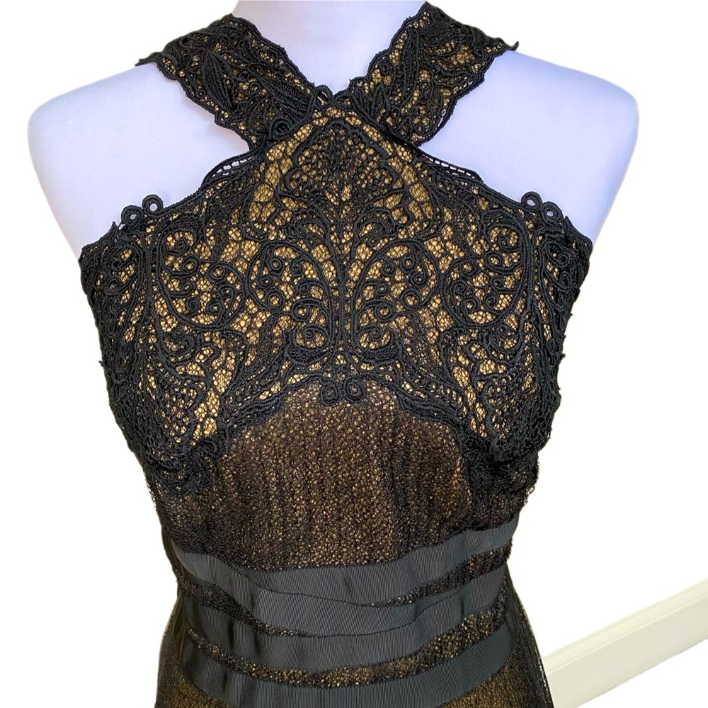 NWT Tadashi Shoji size 8 black lace dress